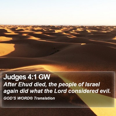 Judges 4:1 GW Bible Verse Image