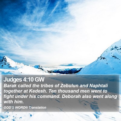 Judges 4:10 GW Bible Verse Image