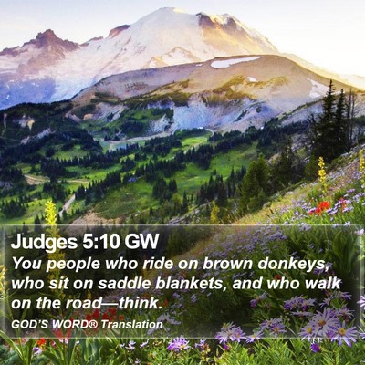 Judges 5:10 GW Bible Verse Image