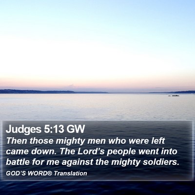 Judges 5:13 GW Bible Verse Image