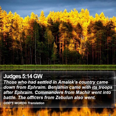 Judges 5:14 GW Bible Verse Image