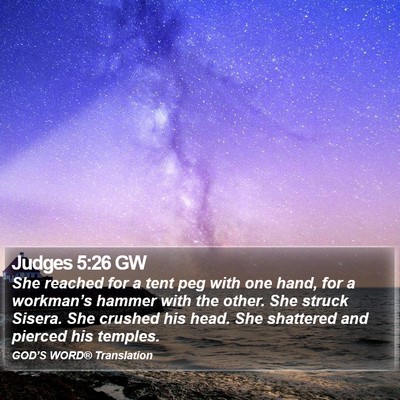Judges 5:26 GW Bible Verse Image