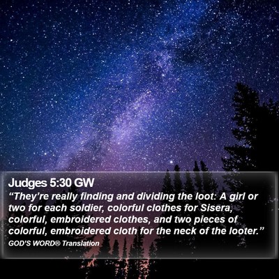 Judges 5:30 GW Bible Verse Image