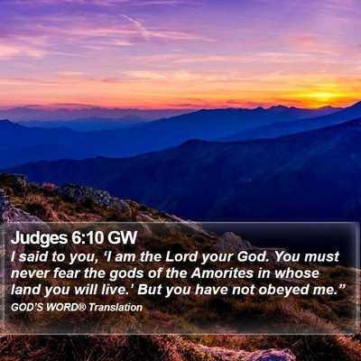 Judges 6:10 GW Bible Verse Image