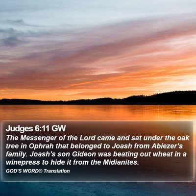 Judges 6:11 GW Bible Verse Image