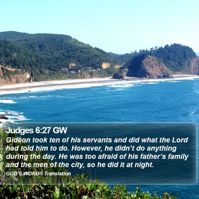 Judges 6:27 GW Bible Verse Image