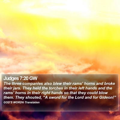 Judges 7:20 GW Bible Verse Image
