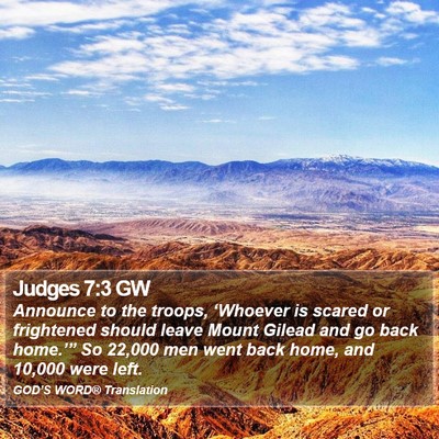 Judges 7:3 GW Bible Verse Image