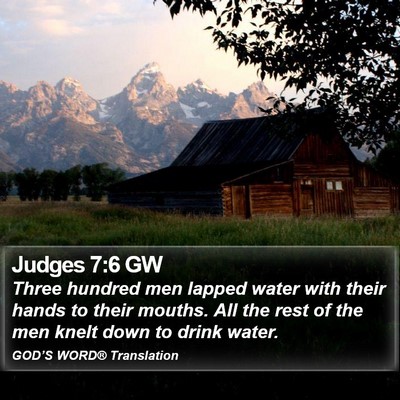 Judges 7:6 GW Bible Verse Image