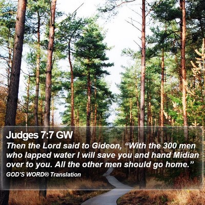 Judges 7:7 GW Bible Verse Image