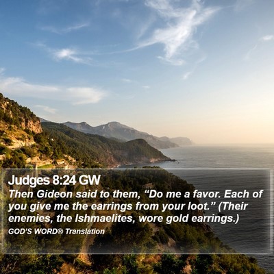 Judges 8:24 GW Bible Verse Image