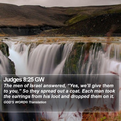 Judges 8:25 GW Bible Verse Image