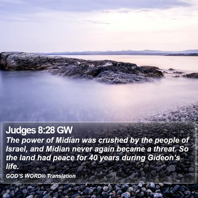 Judges 8:28 GW Bible Verse Image