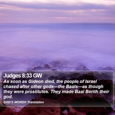 Judges 8:33 GW Bible Verse Image