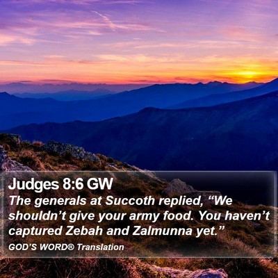 Judges 8:6 GW Bible Verse Image
