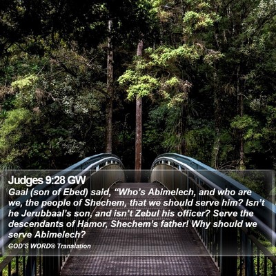 Judges 9:28 GW Bible Verse Image