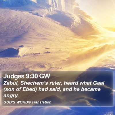 Judges 9:30 GW Bible Verse Image
