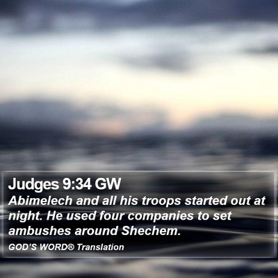 Judges 9:34 GW Bible Verse Image