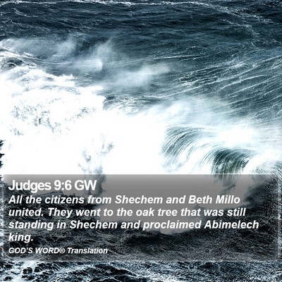 Judges 9:6 GW Bible Verse Image