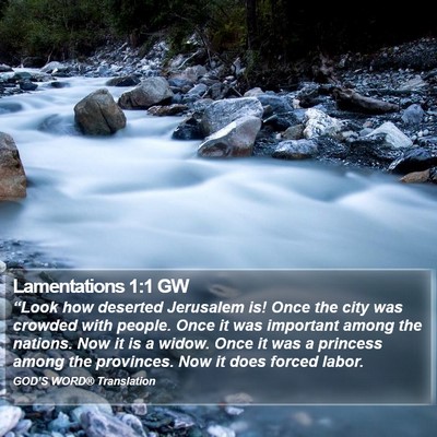 Lamentations 1:1 GW Bible Verse Image