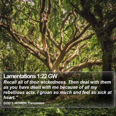 Lamentations 1:22 GW Bible Verse Image