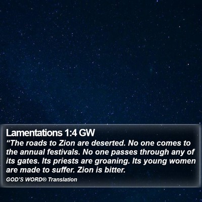 Lamentations 1:4 GW Bible Verse Image