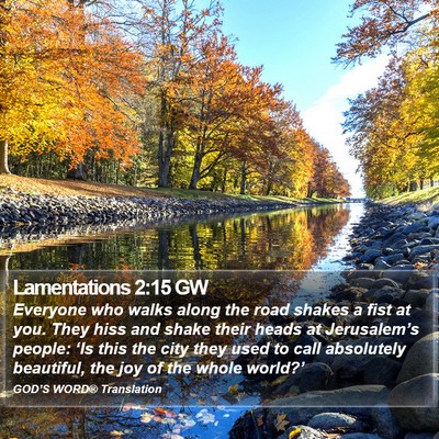 Lamentations 2:15 GW Bible Verse Image