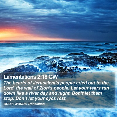 Lamentations 2:18 GW Bible Verse Image