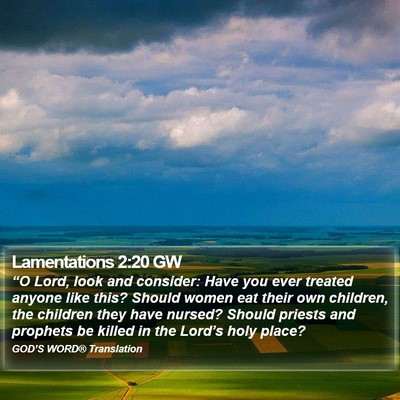 Lamentations 2:20 GW Bible Verse Image