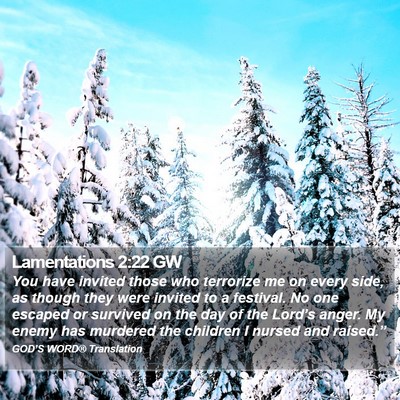 Lamentations 2:22 GW Bible Verse Image