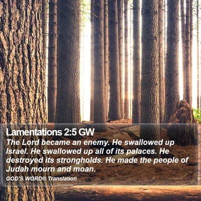 Lamentations 2:5 GW Bible Verse Image
