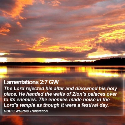 Lamentations 2:7 GW Bible Verse Image