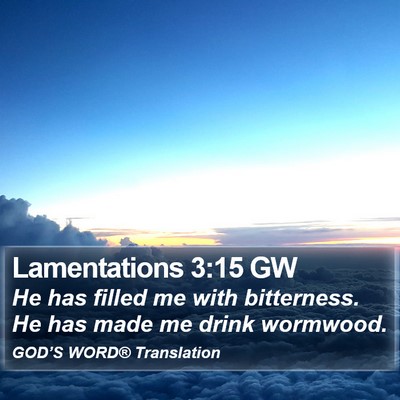 Lamentations 3:15 GW Bible Verse Image