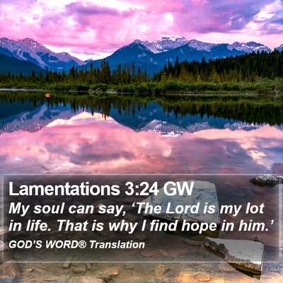 Lamentations 3:24 GW Bible Verse Image