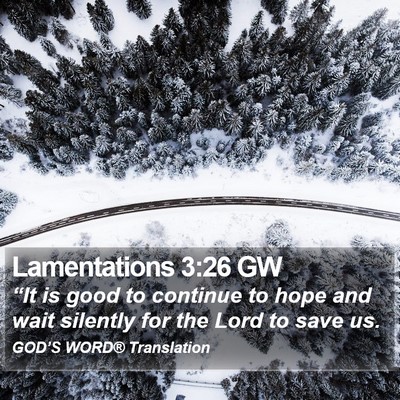 Lamentations 3:26 GW Bible Verse Image
