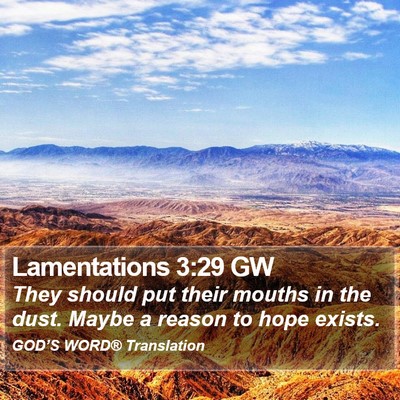 Lamentations 3:29 GW Bible Verse Image