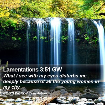 Lamentations 3:51 GW Bible Verse Image