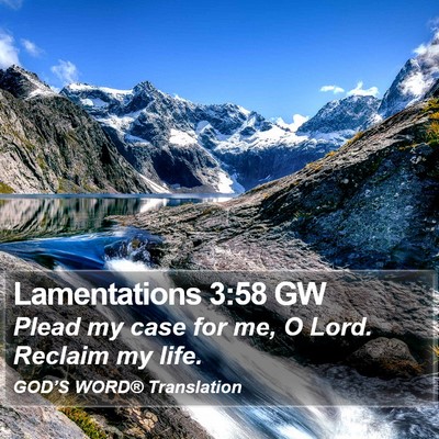Lamentations 3:58 GW Bible Verse Image