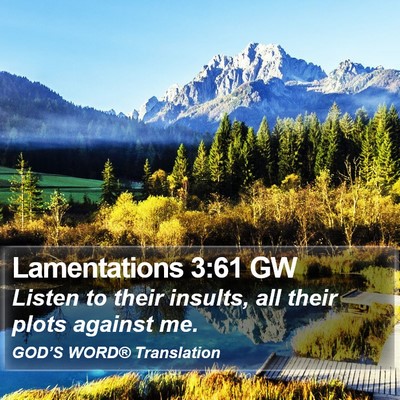 Lamentations 3:61 GW Bible Verse Image
