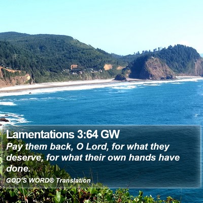 Lamentations 3:64 GW Bible Verse Image
