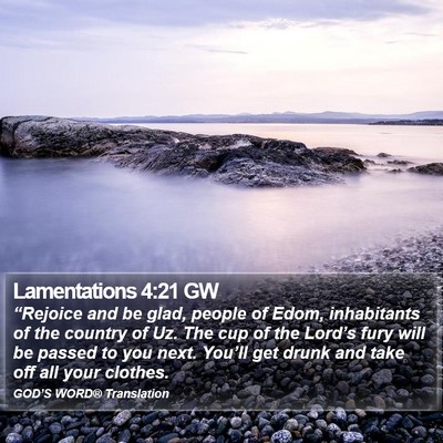 Lamentations 4:21 GW Bible Verse Image