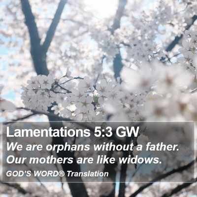 Lamentations 5:3 GW Bible Verse Image