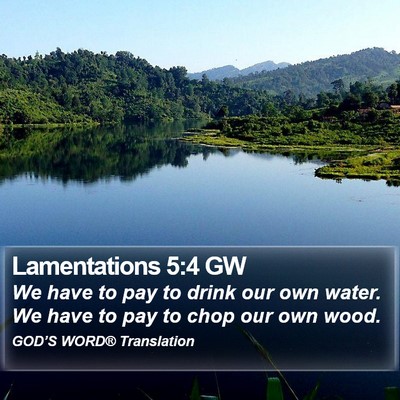 Lamentations 5:4 GW Bible Verse Image