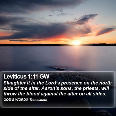 Leviticus 1:11 GW Bible Verse Image