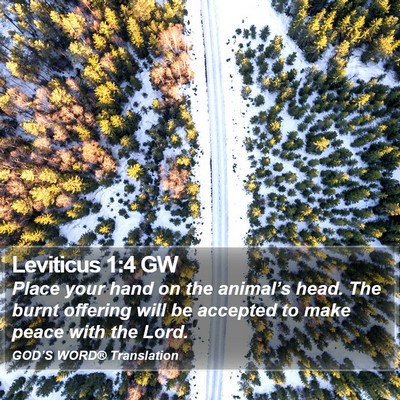 Leviticus 1:4 GW Bible Verse Image