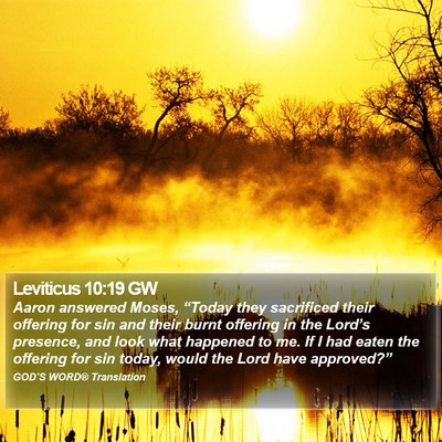 Leviticus 10:19 GW Bible Verse Image