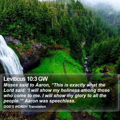 Leviticus 10:3 GW Bible Verse Image
