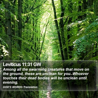Leviticus 11:31 GW Bible Verse Image
