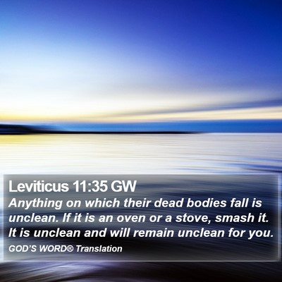 Leviticus 11:35 GW Bible Verse Image