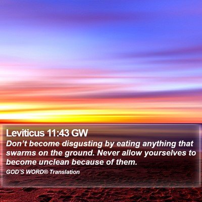 Leviticus 11:43 GW Bible Verse Image